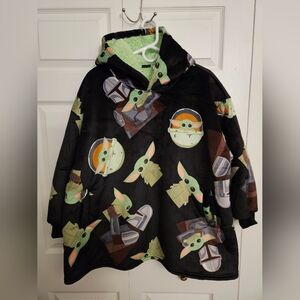 Star Wars Baby Yoda Big Kid Blanket Hoodie OS